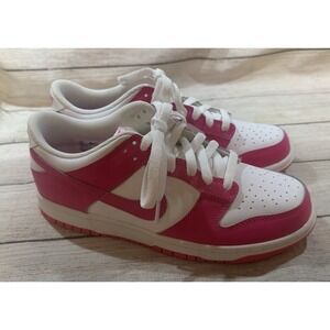 Nike Dunk Sneakers Kids Boys Sz 6.5Y Hot Pink White Lace Up Low Top Active Shoes